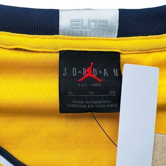 Jordan Michigan Wolverines #25 Basketball Jersey Yellow/Navy CN2889-728 Men's XL - Picture 3 of 8